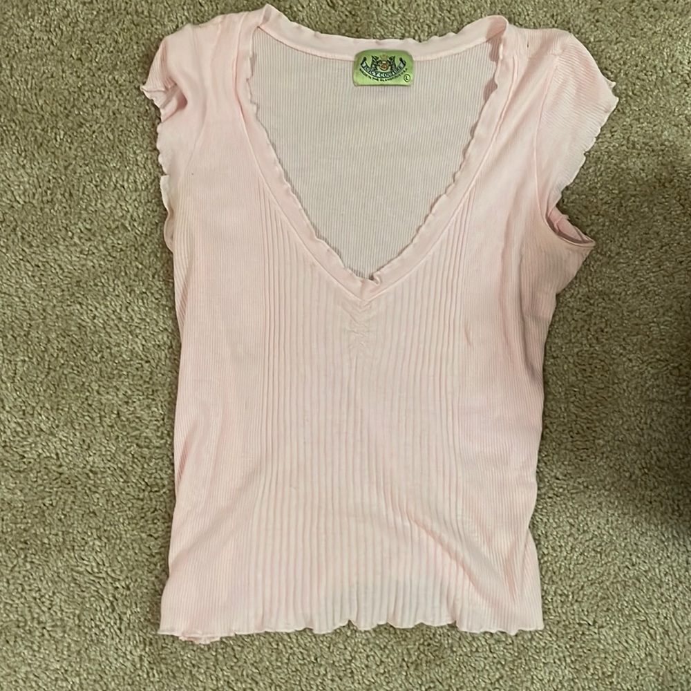 Vintage Juicy Couture light pink V-Neck